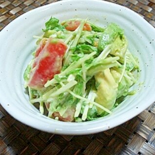 簡単3分☆トマト・アボカドのマヨぽんサラダ☆